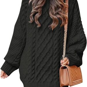 Black Cable Knit Sweater